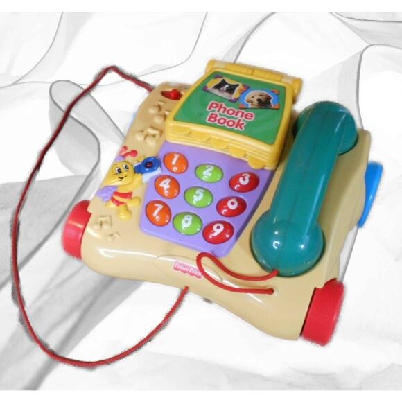 Vintage Fisher Price 2003 Counting Friends Phone Pull Toy Works B4759 Rare - Picture 1 of 10